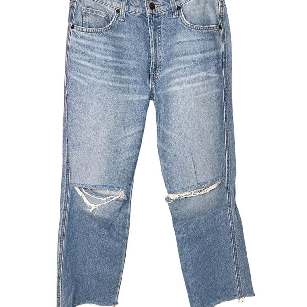Fashion nova open knee jeans low rise fit